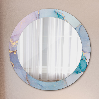 Round mirror decor Abstract fluid