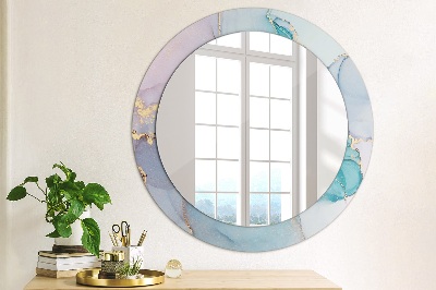 Round mirror decor Abstract fluid