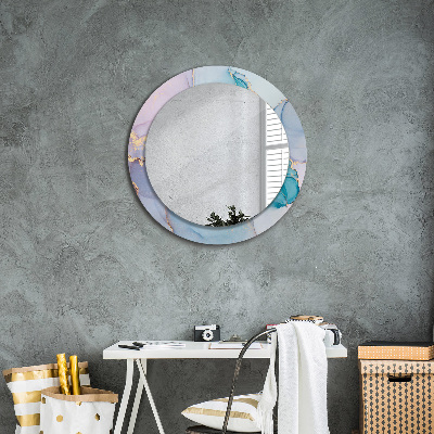 Round mirror decor Abstract fluid