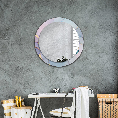 Round mirror decor Abstract fluid