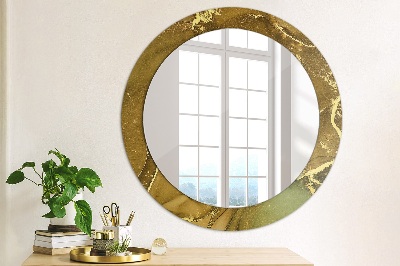 Round mirror decor Metallic swirls