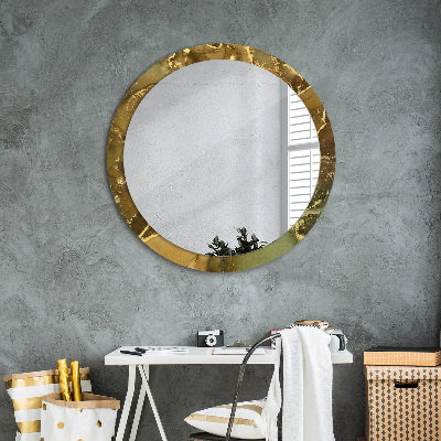 Round mirror decor Metallic swirls