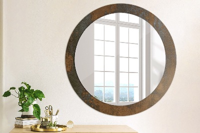 Round decorative wall mirror Metallic rustic