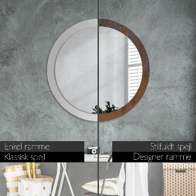 Round decorative wall mirror Metallic rustic