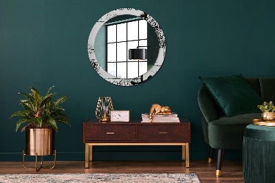 Round decorative wall mirror Graffiti pattern