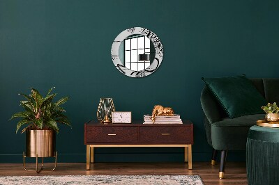 Round decorative wall mirror Graffiti pattern