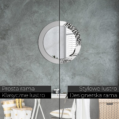 Round decorative wall mirror Graffiti pattern