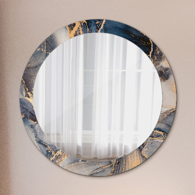 Round decorative wall mirror Abstract fluid