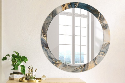 Round decorative wall mirror Abstract fluid