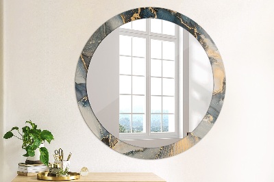 Round decorative wall mirror Abstract fluid