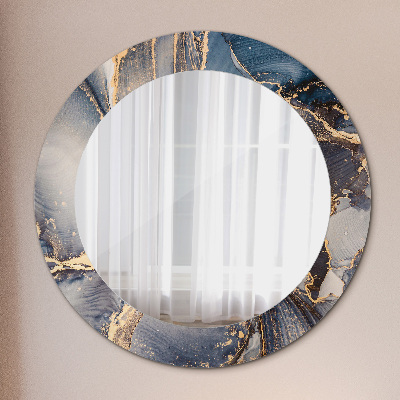 Round decorative wall mirror Abstract fluid