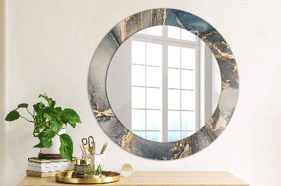 Round decorative wall mirror Abstract fluid