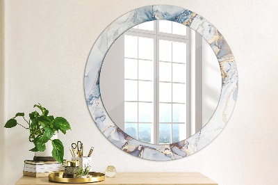 Round decorative wall mirror Abstract fluid art