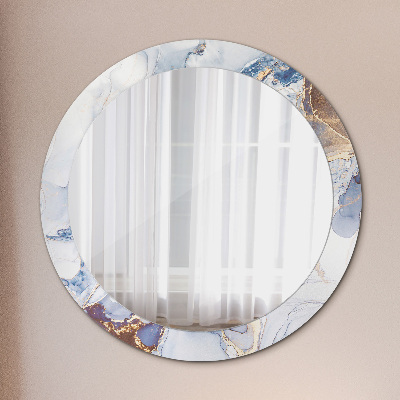 Round decorative wall mirror Abstract fluid art
