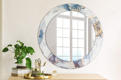 Round decorative wall mirror Abstract fluid art