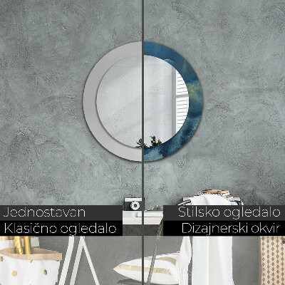 Round decorative wall mirror Onyx marble