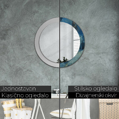 Round decorative wall mirror Onyx marble