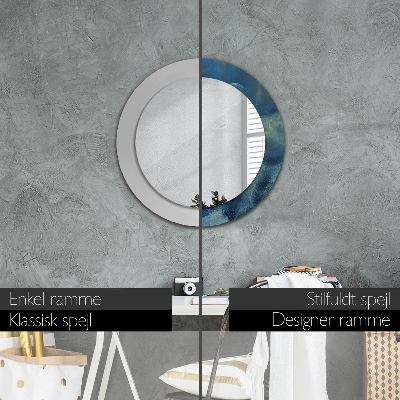 Round decorative wall mirror Onyx marble