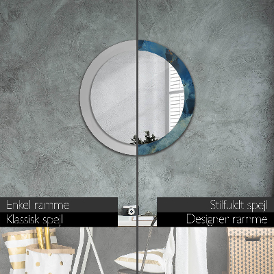 Round decorative wall mirror Onyx marble