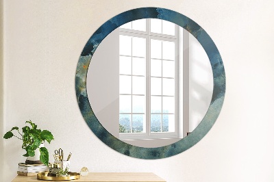 Round decorative wall mirror Onyx marble