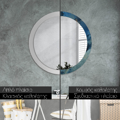 Round decorative wall mirror Onyx marble