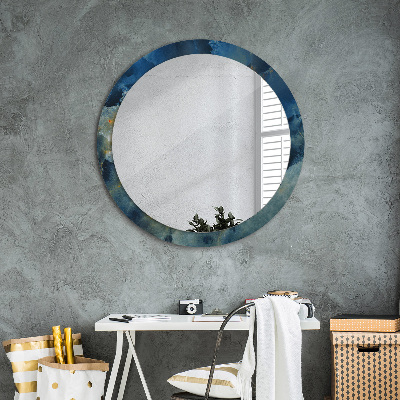 Round decorative wall mirror Onyx marble