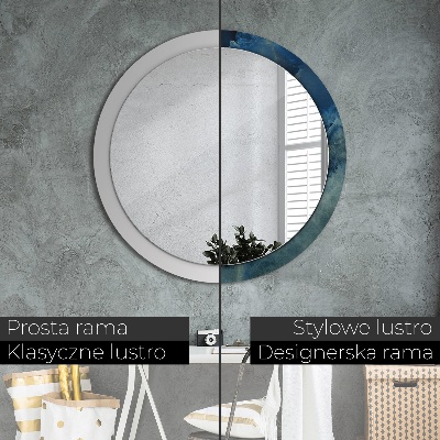 Round decorative wall mirror Onyx marble