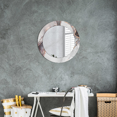 Round decorative wall mirror Abstract fluid