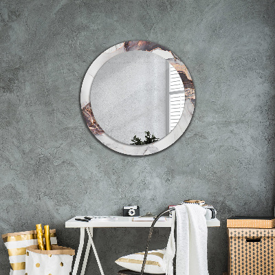 Round decorative wall mirror Abstract fluid