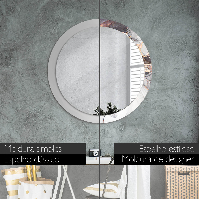 Round decorative wall mirror Abstract fluid