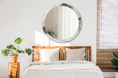 Round decorative wall mirror Abstract fluid