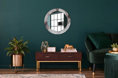 Round decorative wall mirror Abstract fluid