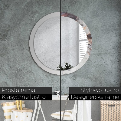 Round decorative wall mirror Abstract fluid