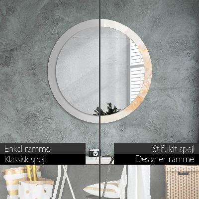 Round mirror decor Marble onyx