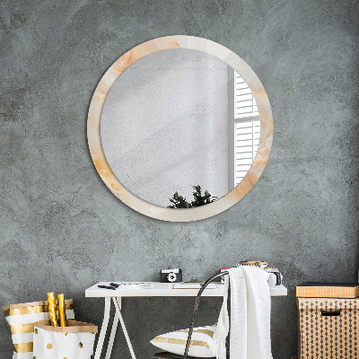 Round mirror decor Marble onyx