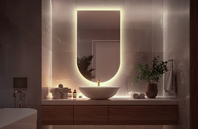Arcade mirror with led lights