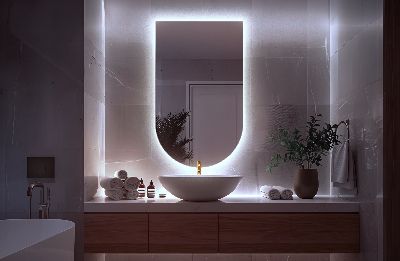 Arcade mirror with led lights