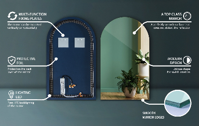 Arcade mirror with led lights