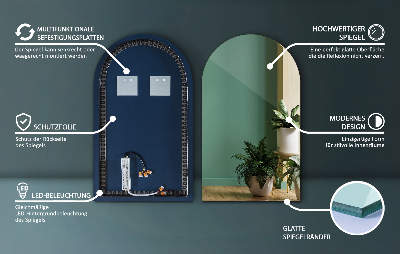 Arcade mirror with led lights