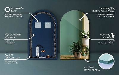Arcade mirror with led lights