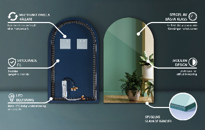 Arcade mirror with led lights