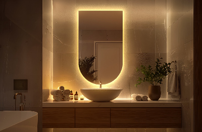 Arcade mirror with led lights
