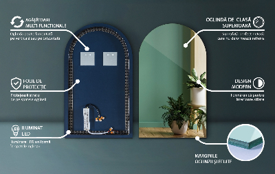 Arcade mirror with led lights