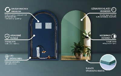 Arcade mirror with led lights