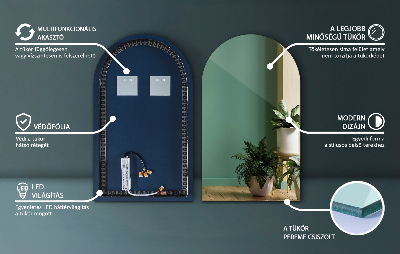 Arcade mirror with led lights