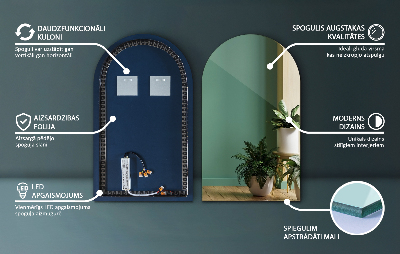 Arcade mirror with led lights