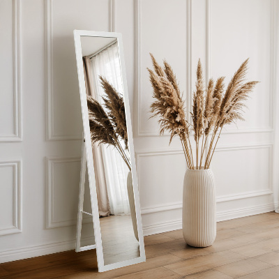 Floor mirror with white frame 36x156 cm