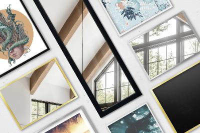 Floor mirror with white frame 36x156 cm