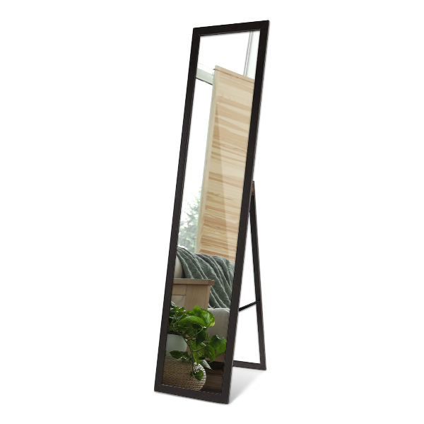 Standing mirror with black frame 36x156 cm
