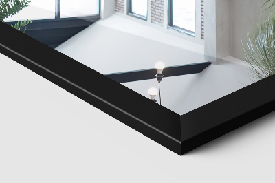 Standing mirror with black frame 36x156 cm